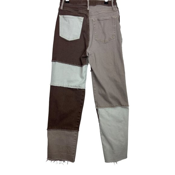 Hollister Women’s 27 Ultra High-Rise Dad Jeans Brown Beige Raw Edge - Picture 3 of 16